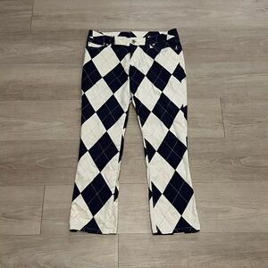 Loudmouth Blue and White Argyle Pants